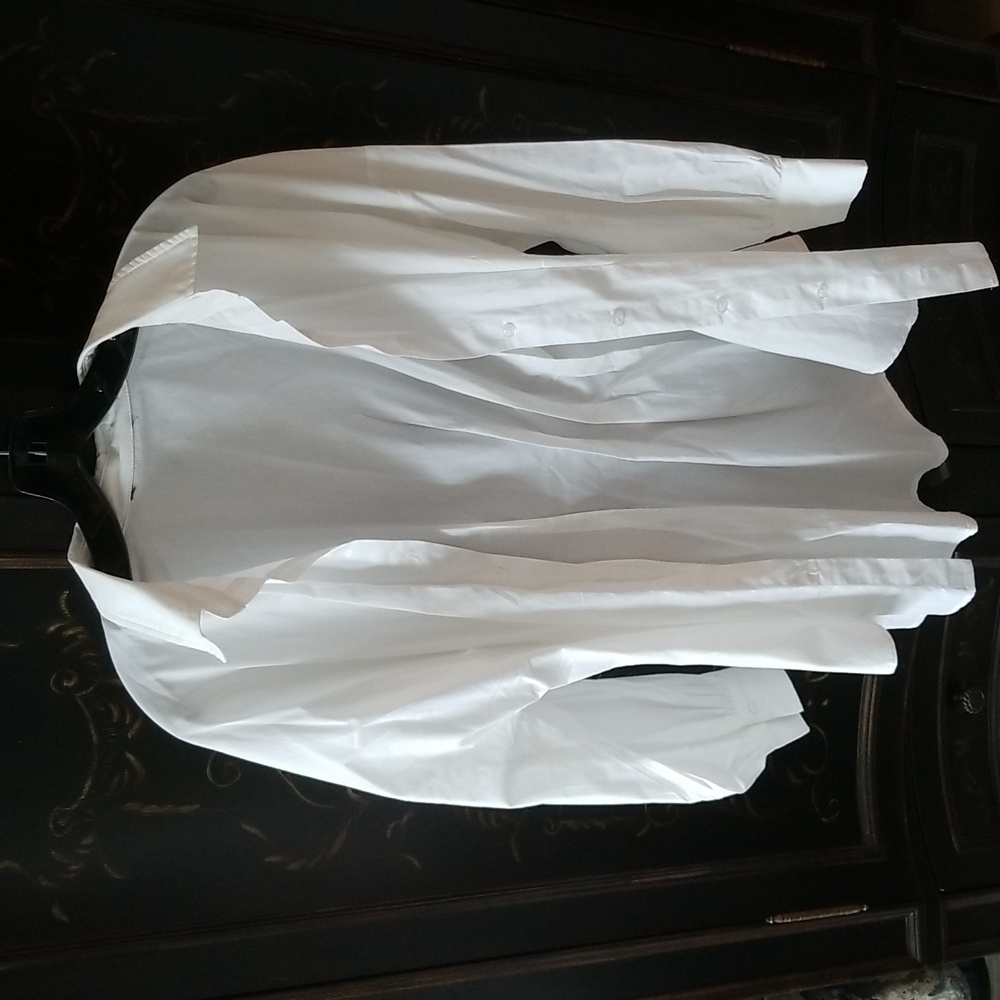 Classic White Button-Up Shirt Dress Size S